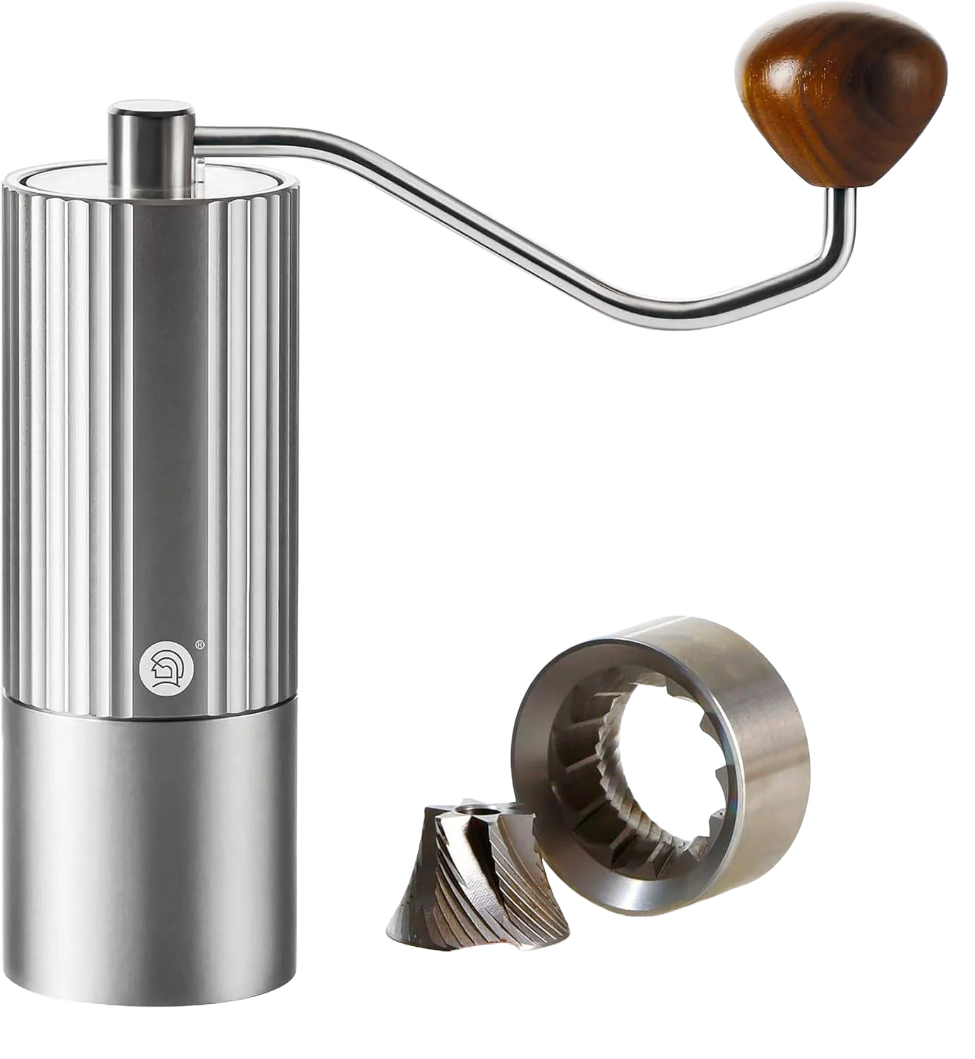 zeroHero Z3 Pro hand grinder — premium manual coffee grinder, 38mm titanium-coated stainless steel burrs, sold by LAMOSE in Calgary, Canada.