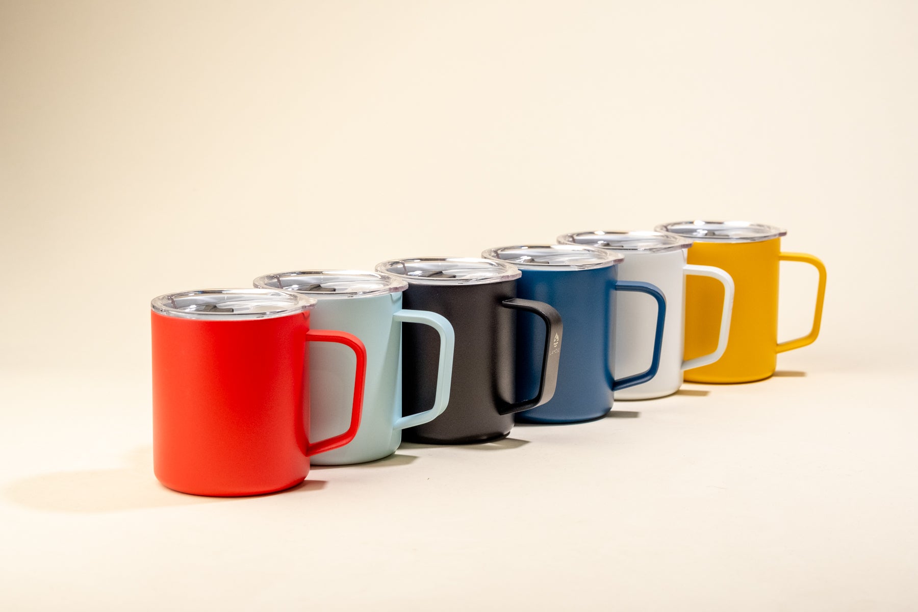 Hudson Ceramic 12 oz mug in white, durable stoneware coffee cup with smooth glaze finish and comfortable handle