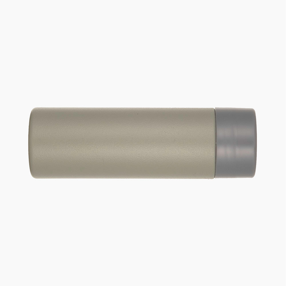LAMOSE Maligne Insulated Protector Case 1 oz, Iron color, side view. Durable matte finish body with a contrasting dark grey cap.
