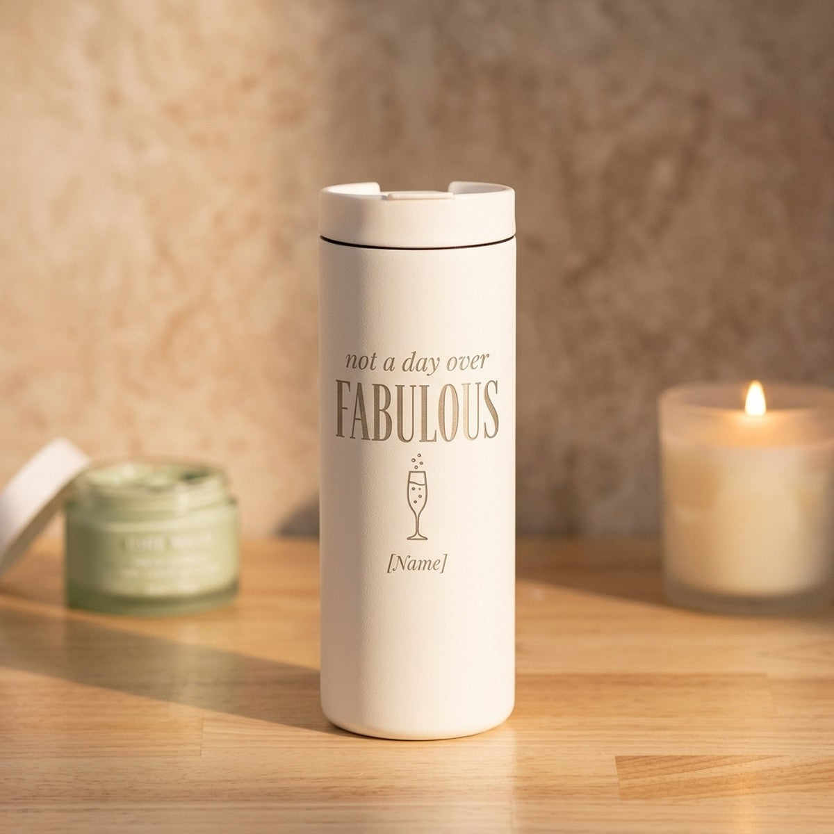 "Not a Day Over Fabulous" Engraved Grouse 16oz — Snow