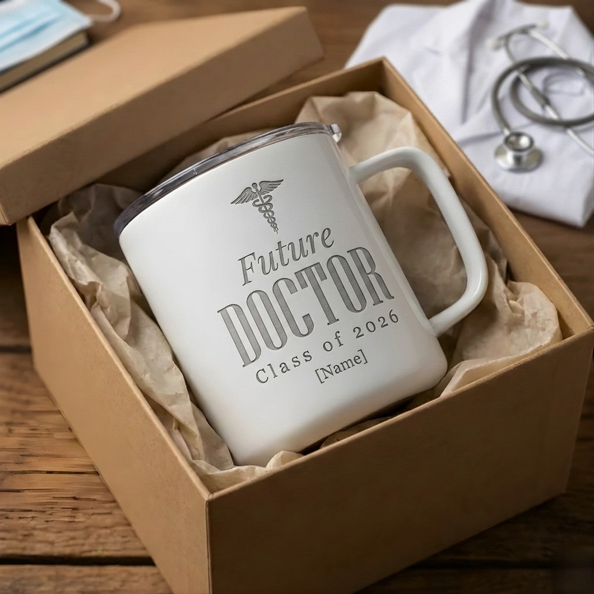 "Future Doctor" Medical School Hudson Ceramic 12oz Mug — Snow