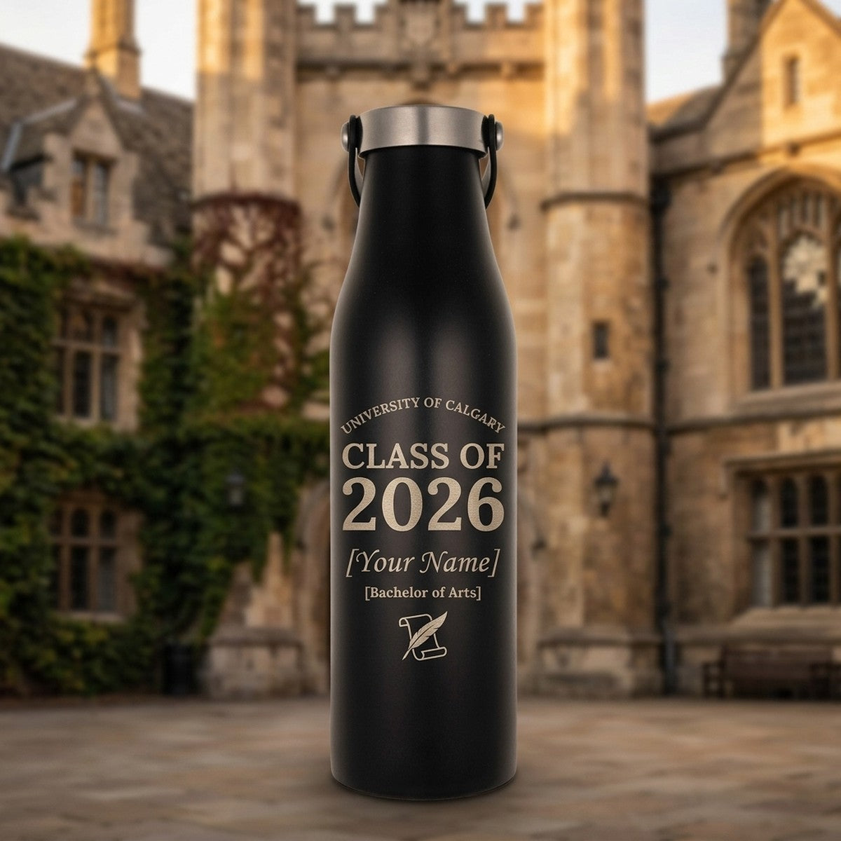 University Graduate Class of 2026 Engraved Robson 28oz Bottle — Onyx