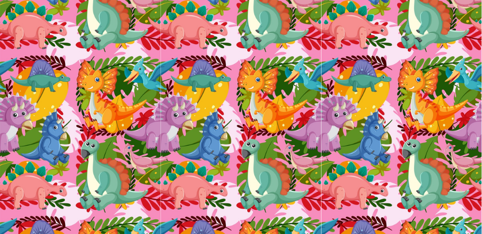 Wholesale Dinosaur Party (Pink) — Goose 14oz Kids Bottle UV Print