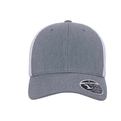 Flexfit 110M snapback trucker cap — Heather Grey/White