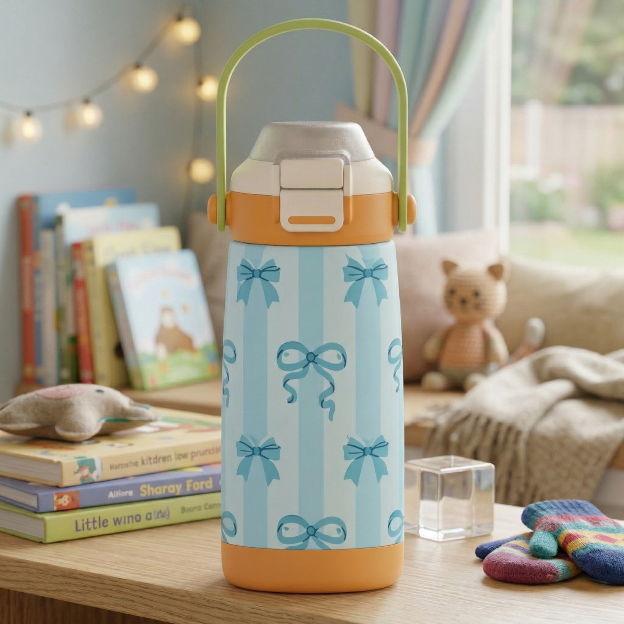 Goose 14oz kids bottle in cute colorful design, spill-proof tumbler for children, perfect for school and travel