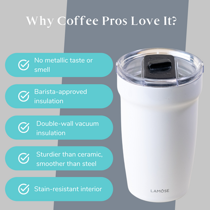 Valentine's Kisses & Hearts Peyto Pro Enamel 12oz Insulated Tumbler with pink hearts and kiss print design
