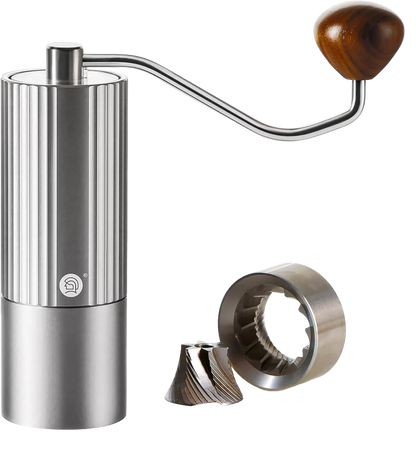 zeroHero Z3 Pro hand grinder — premium manual coffee grinder, 38mm titanium-coated stainless steel burrs, sold by LAMOSE in Calgary, Canada.