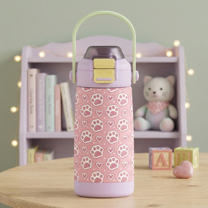 Goose 14oz kids water bottle in colorful design, BPA-free tumbler with spill-resistant lid for children's hydration