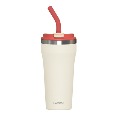 Bow Tumbler 16 oz in Snow white — personalized insulated tumbler
#color_snow