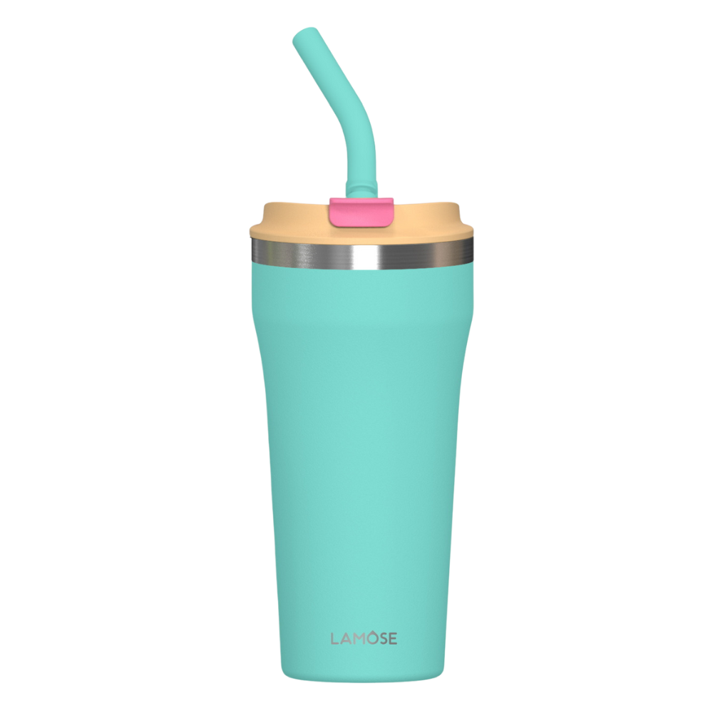 Bow Tumbler 16 oz in Turquoise — custom engraved stainless steel tumbler
#color_turquoise