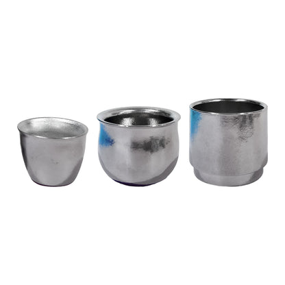 Great Rivers titanium shot cup set: Peace 1 oz, Columbia 2 oz and Mackenzie 3 oz