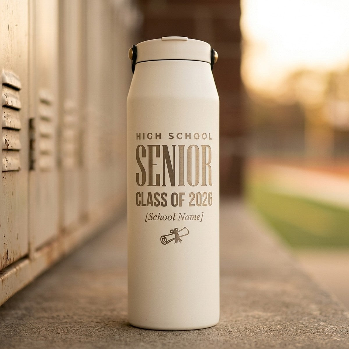 "High School Senior Class of 2026" Engraved Grouse 34oz Tumbler — Snow