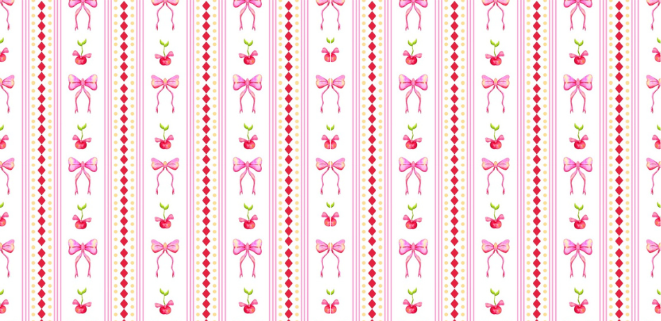 Wholesale Pink Bows & Cherries — Goose 14oz Kids Bottle UV Print