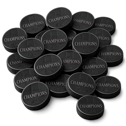 "Champions League Title 2026" Engraved Hockey Puck