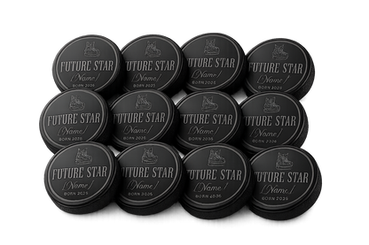 "Future Star" Baby Hockey Milestone Engraved Puck