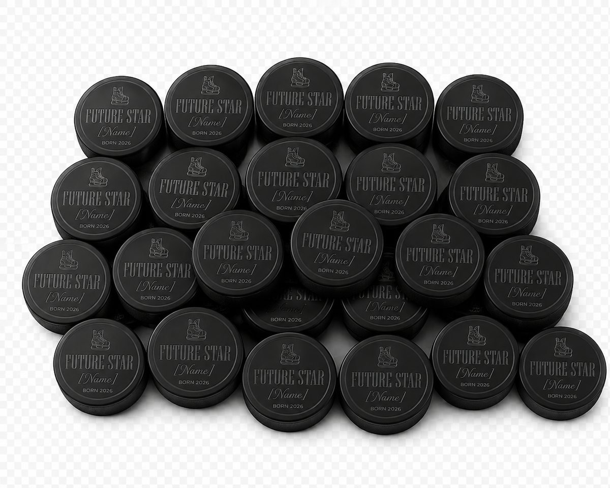 "Future Star" Baby Hockey Milestone Engraved Puck