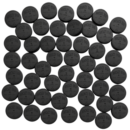 "Hockey Dad" + Kids' Names Engraved Hockey Puck