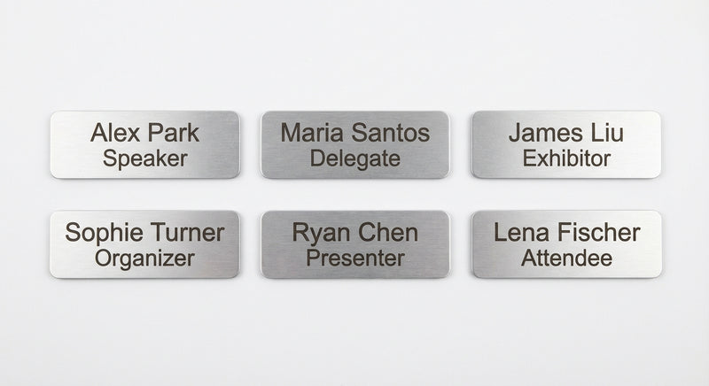 Professional team with name tags