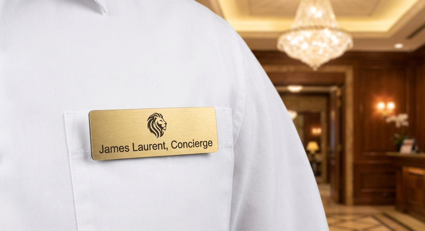 Cheap Name Tags Don't Survive a Dinner Rush — Yours Shouldn't Look Like They Did