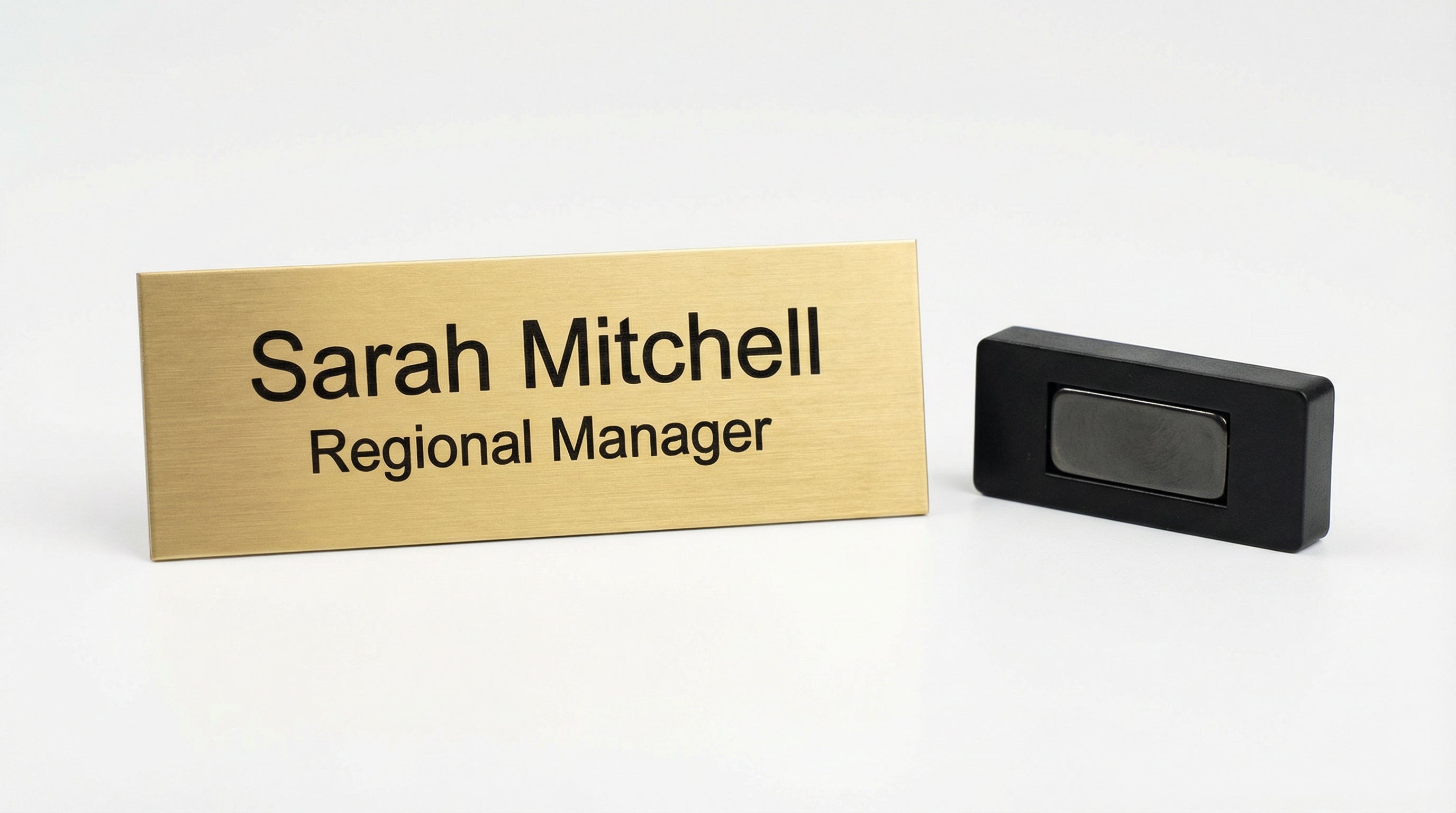 Professional laser engraved name badge for corporate