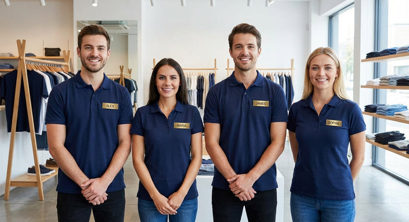 Professional team with name tags