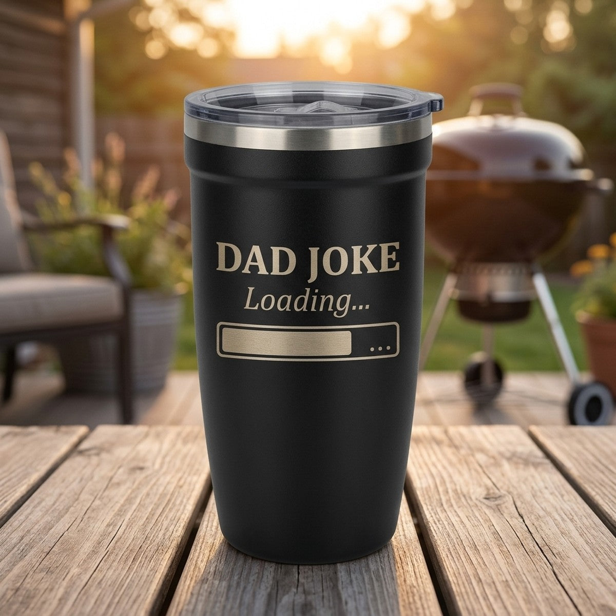 "Dad Joke Loading..." Funny Engraved Peyto 16oz Tumbler — Onyx