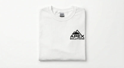 Custom Screen Print T-Shirt - White with Corporate Logo